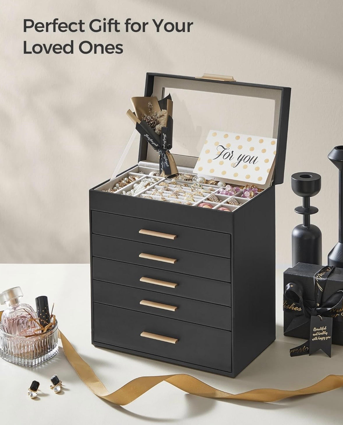 SONGMICS 6-Layer Jewelry Box Organizer