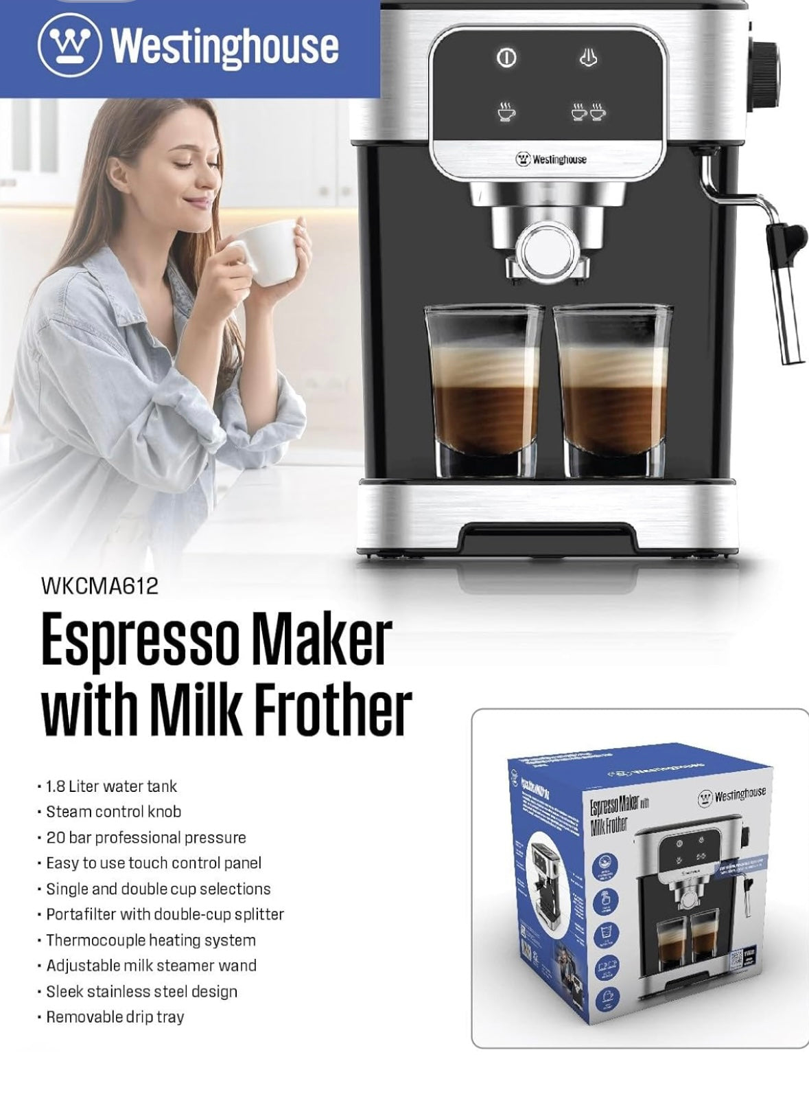 Westinghouse 20-Bar Espresso Machine