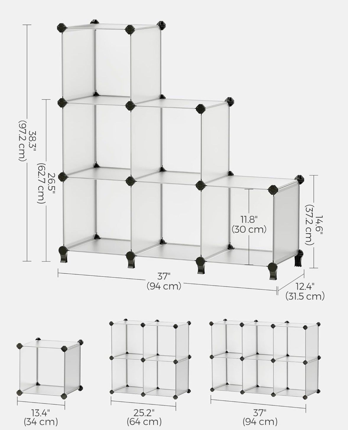 6-Cube Modular Storage Organizer
