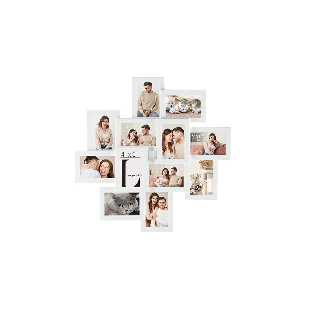 SONGMICS 12-Pack White Collage Picture Frame Set – 4 × 6 in