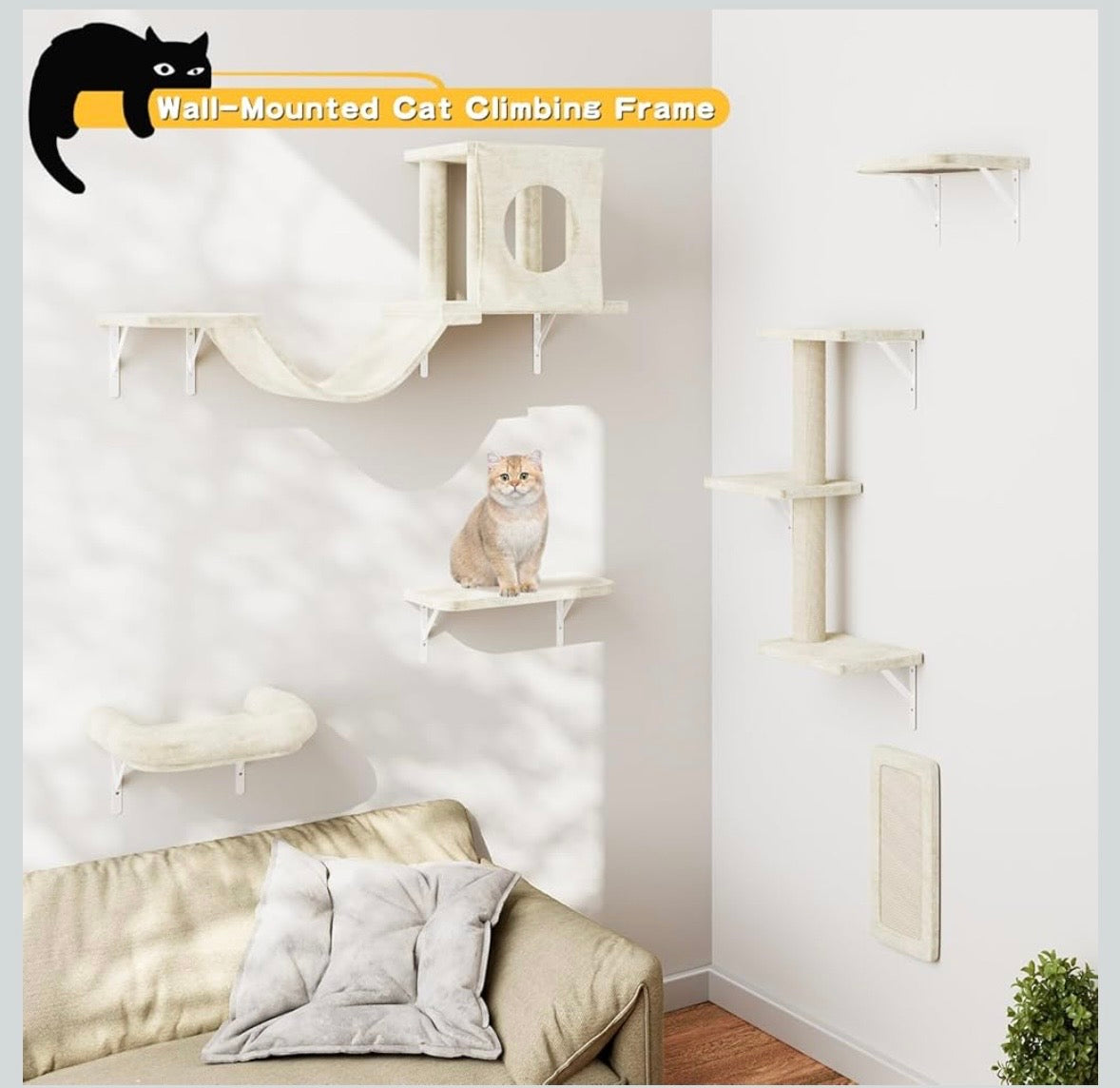 Wall-Mounted Cat Furniture Set