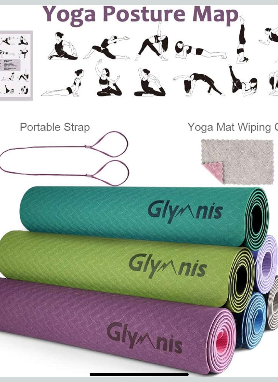 Glymnis Purple & Pink TPE Yoga Mat – 35% Off Amazon Sale Price!