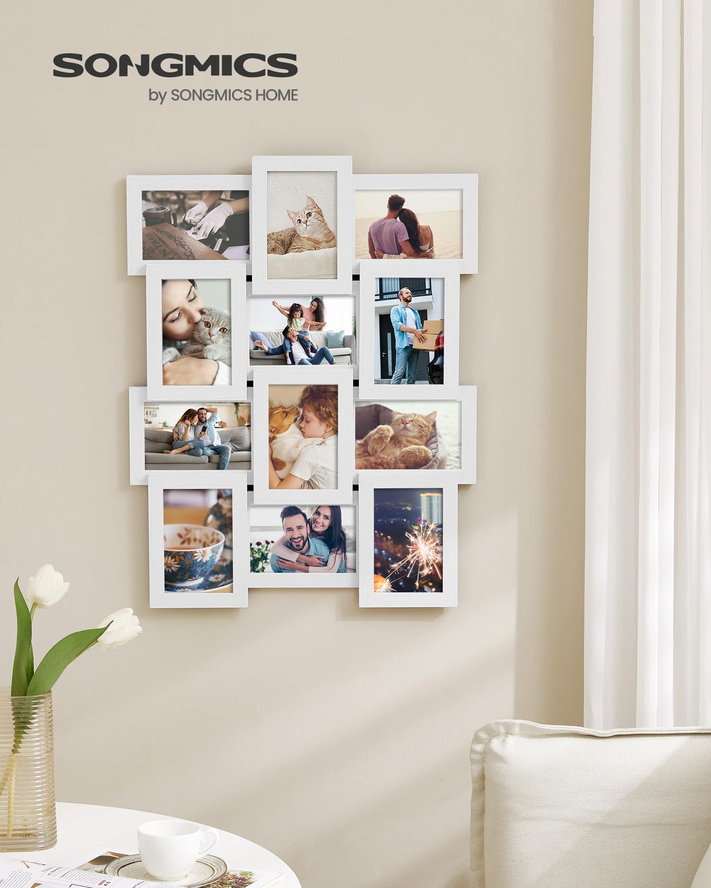 SONGMICS 12-Opening Collage Picture Frame
