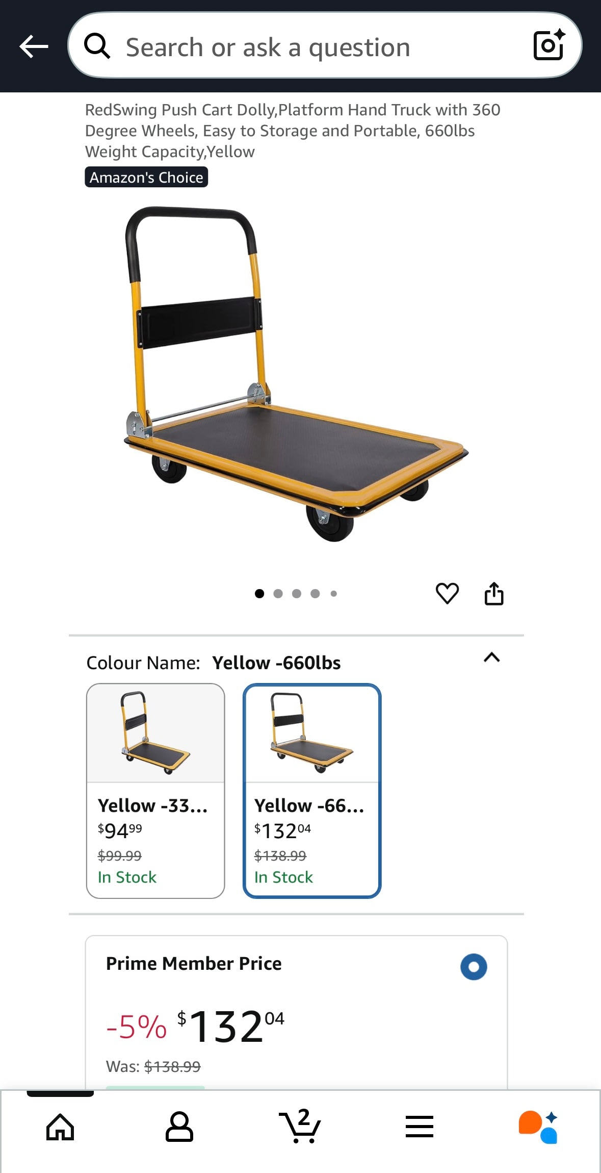 RedSwing 660lb Foldable Platform Cart Dolly – 35% Off Amazon Sale Price!