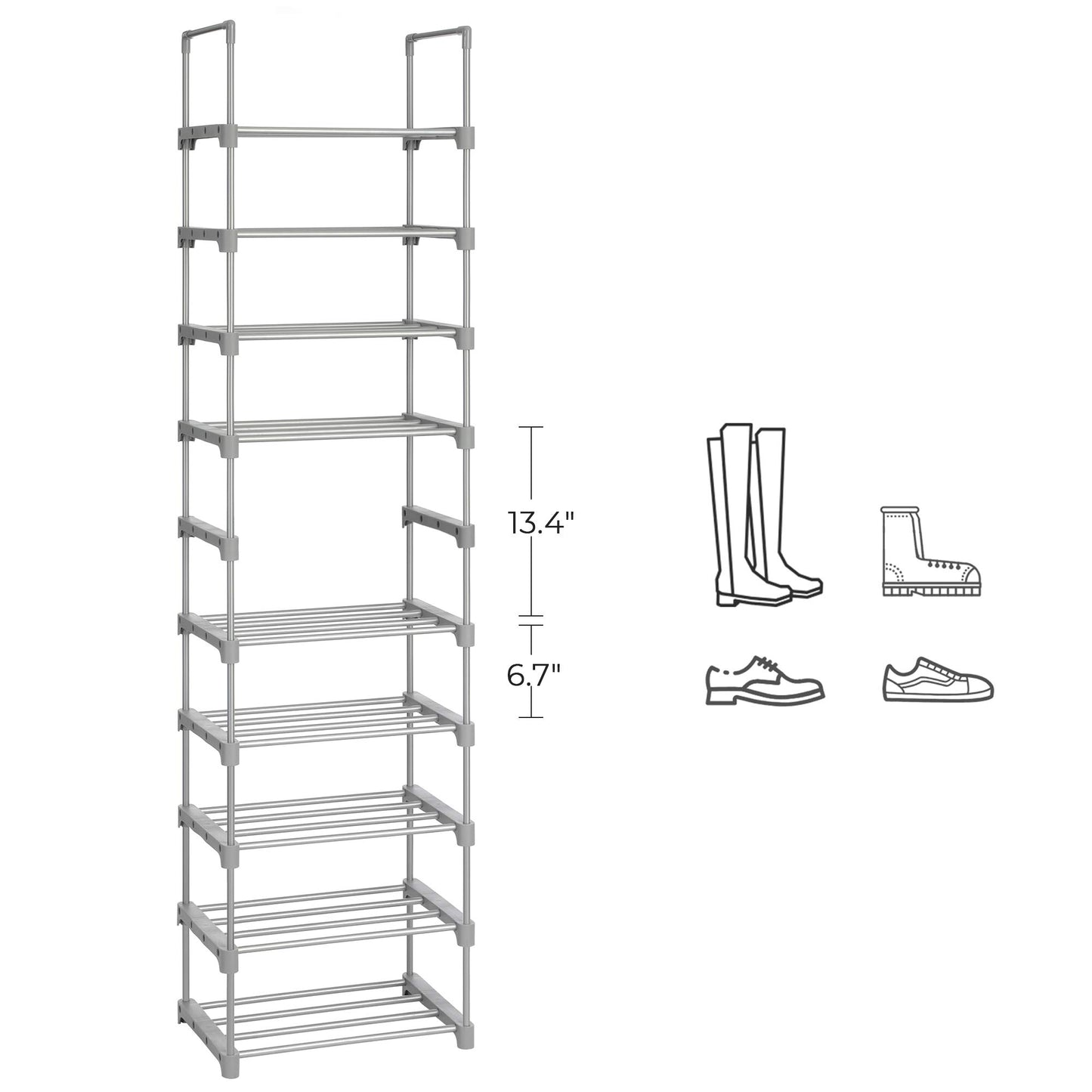 5-Tier Metal Shoe Rack