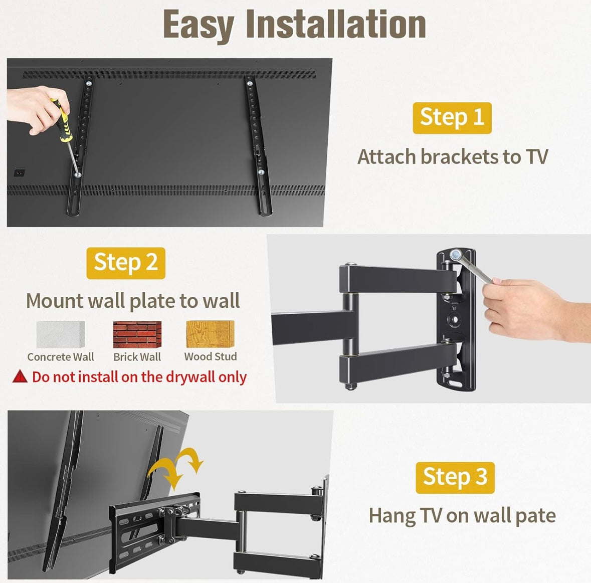 Mounting Dream Full-Motion TV Wall Mount with Articulating Arm – Fits 26–55” TVs (Now Only $25)