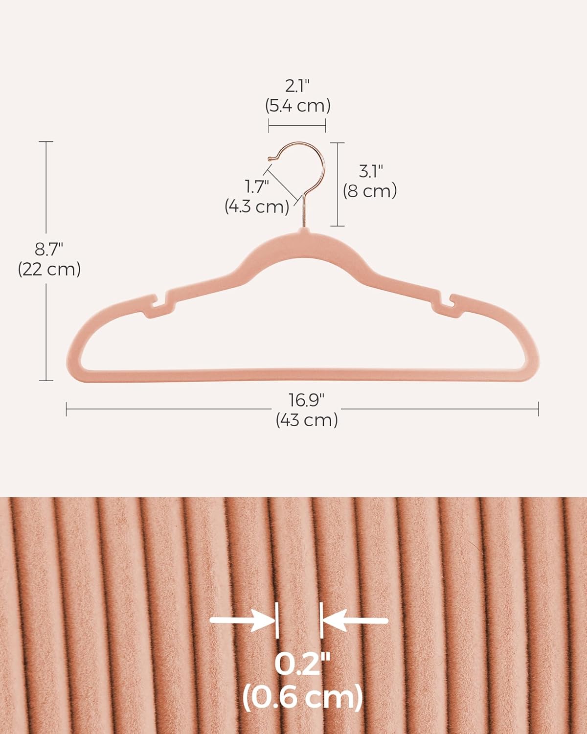 SONGMICS Velvet Slim Hangers – 50 Pack