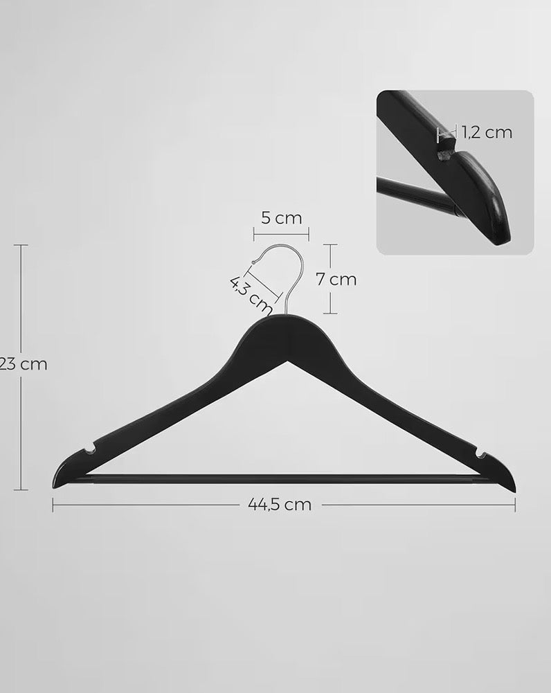 SONGMICS Wooden Clothes Hangers