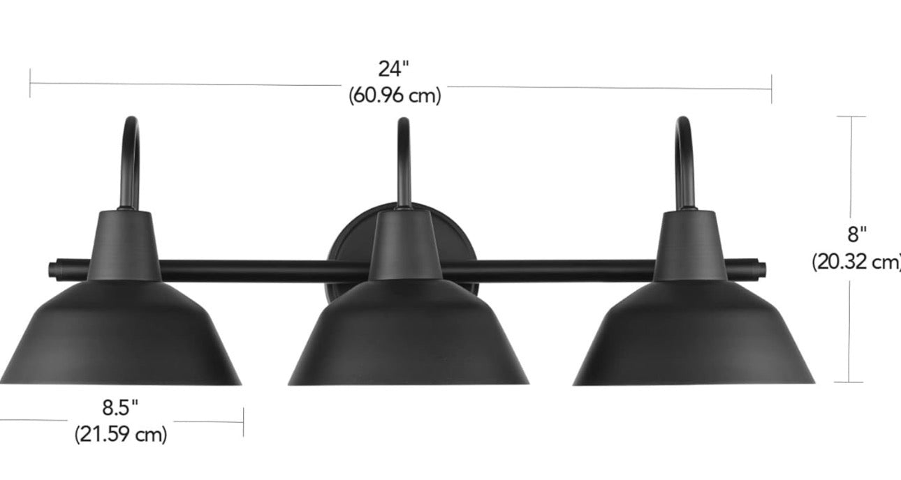 Globe Electric – Barnyard 3-Light Industrial Vanity Light