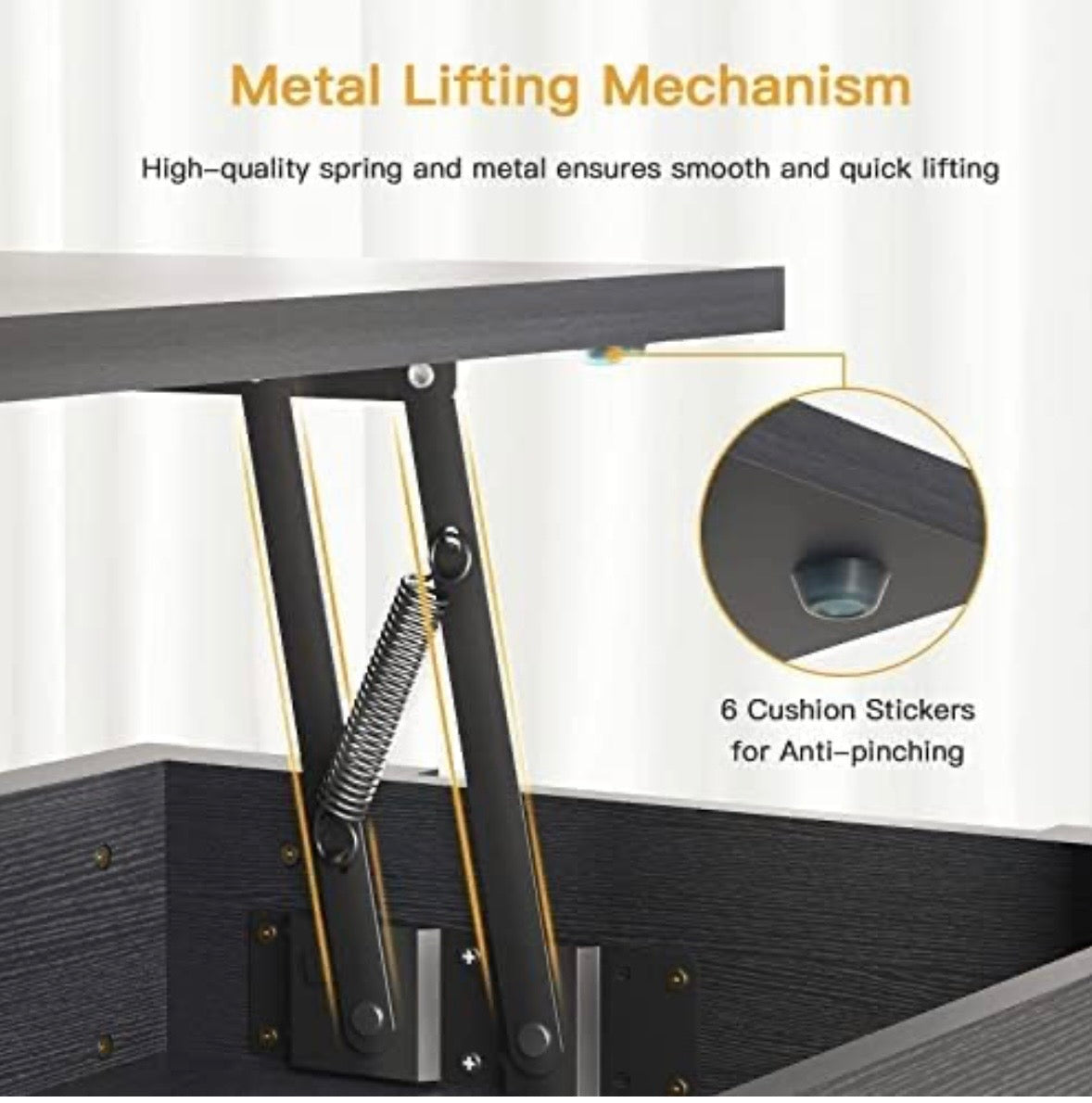 NOBLEWELL Lift-Top Coffee Table with Hidden Storage