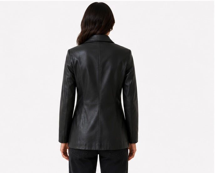 Women’s Tailored Leather Jacket – Size Large Only