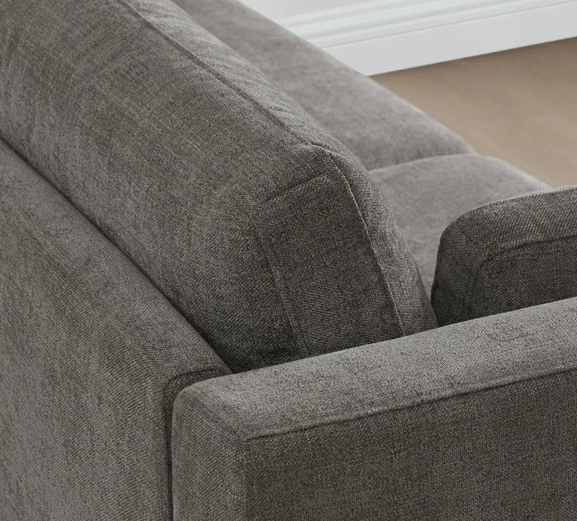 2-Piece Modular Armless Sofa – Linen-Style Upholstered Couch