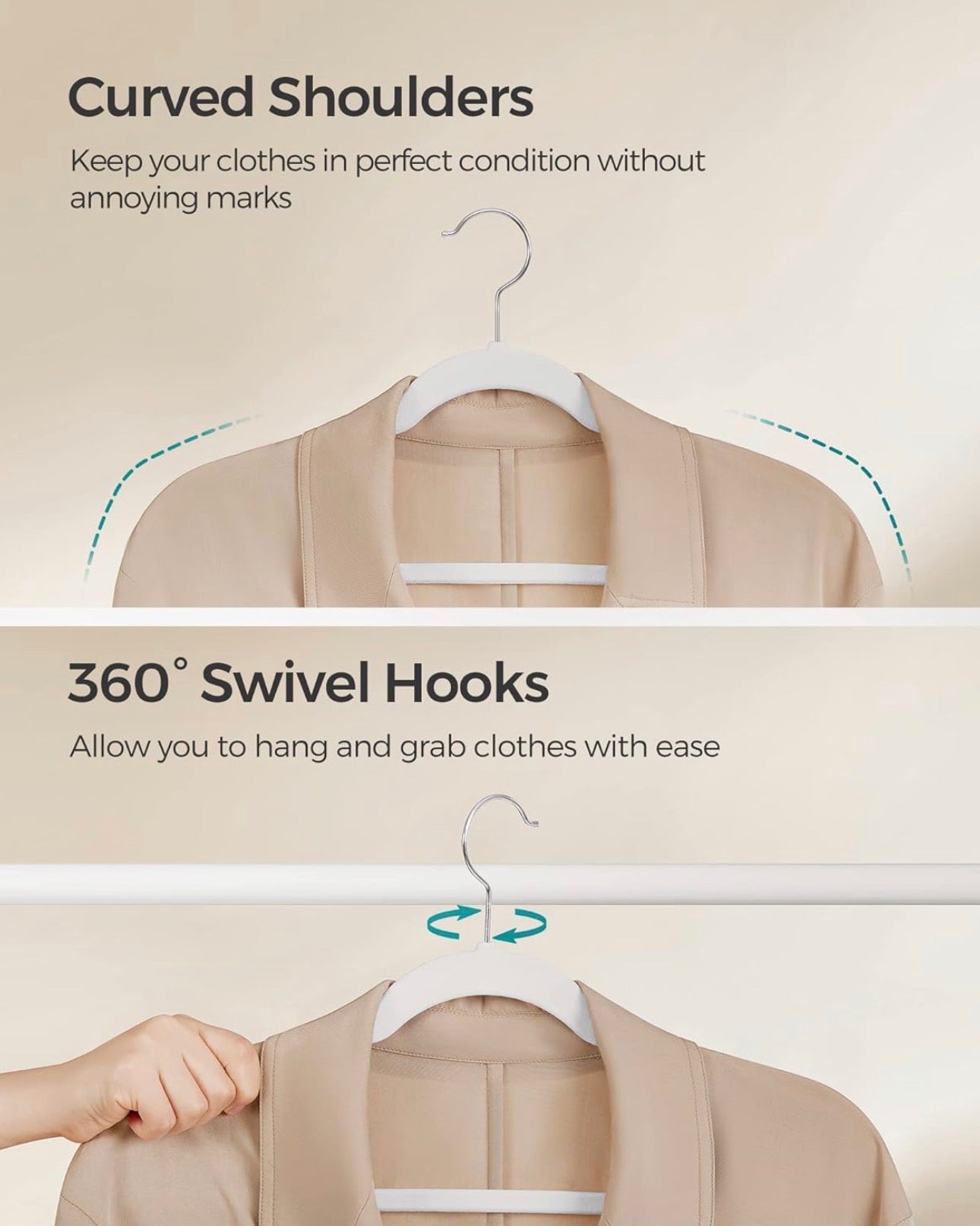 Velvet Non-Slip Clothes Hangers (50-Pack)