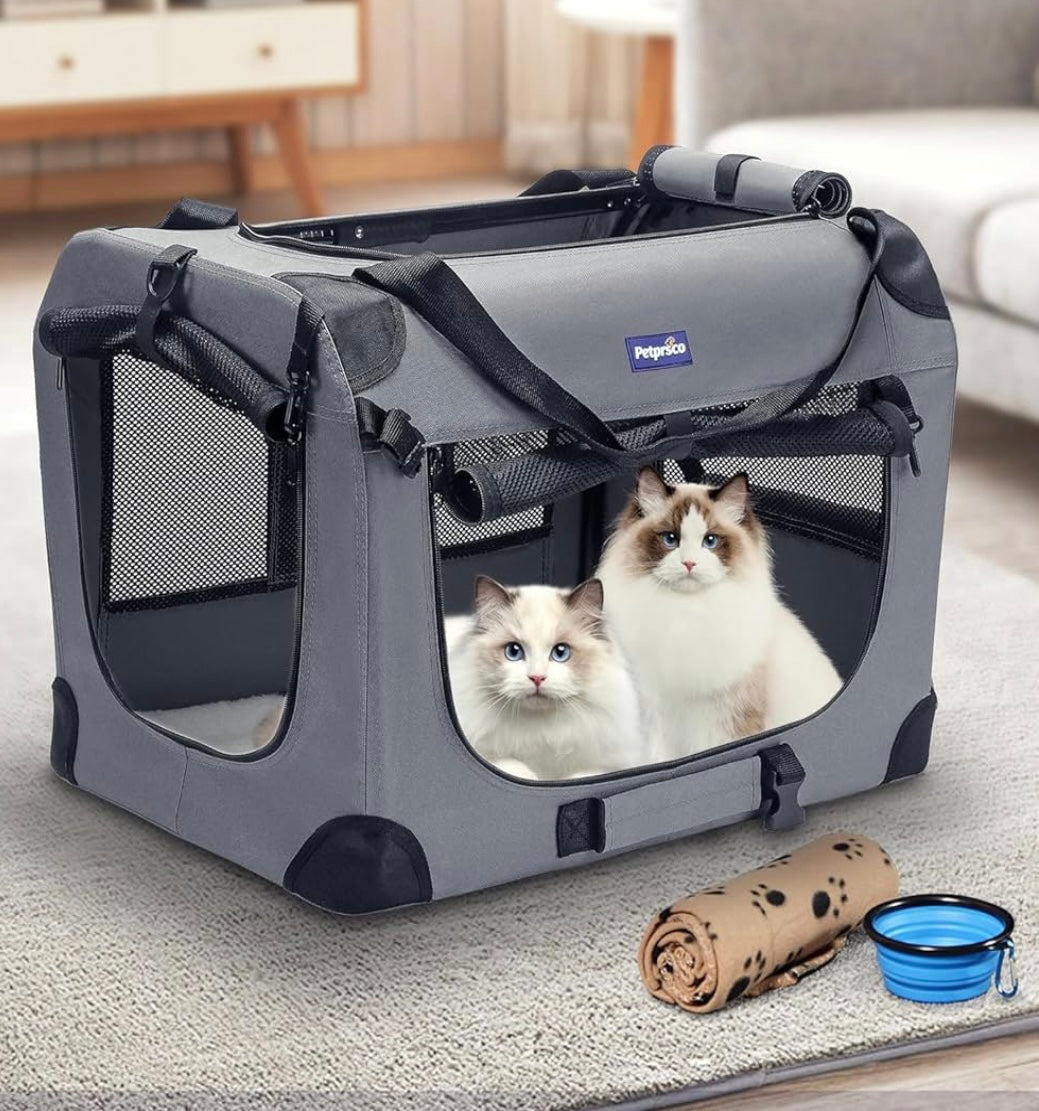 Petprsco Portable Soft Dog Crate – Gray (40% Off Amazon Price)