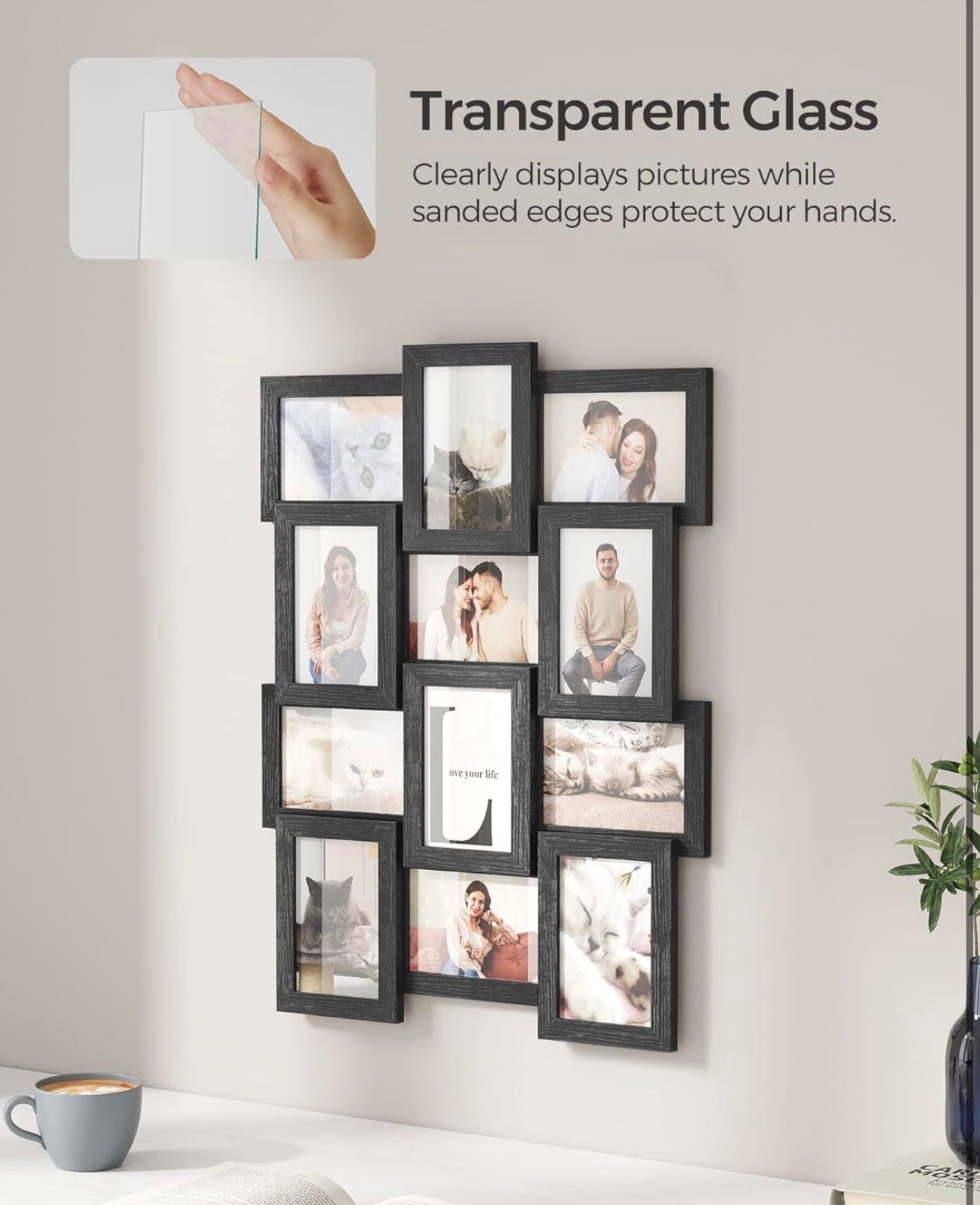 SONGMICS 12-Photo Collage Frame (4 × 6 in)