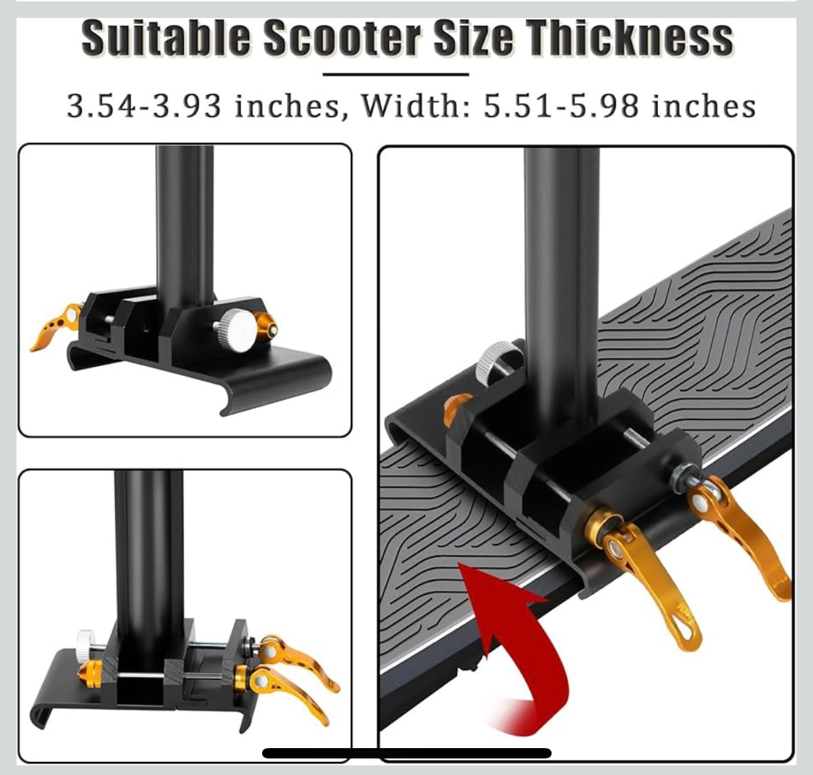 NAWESRVA Adjustable Electric Scooter Seat — Universal Foldable Design (Red/Black)