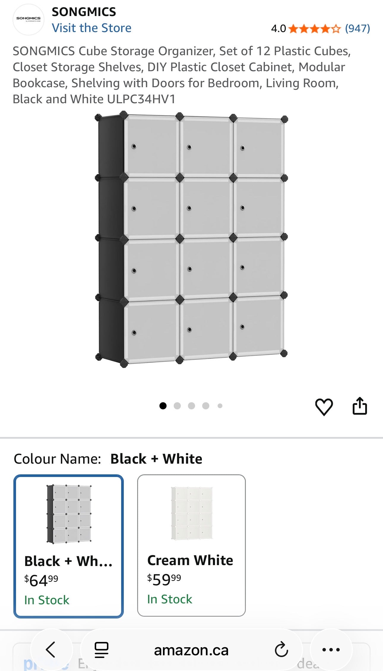 SONGMICS Modular Cube Storage Organizer – 12-Cube System