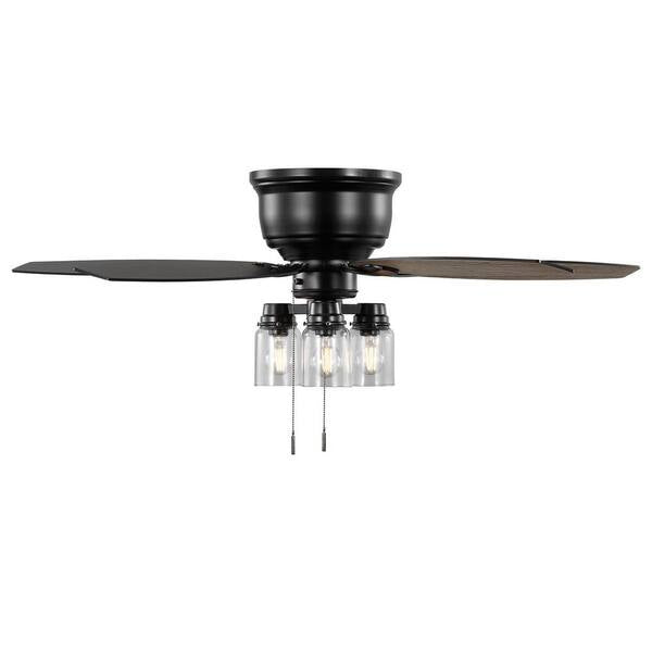 Hampton Bay Stoneridge 52” Matte Black Ceiling Fan