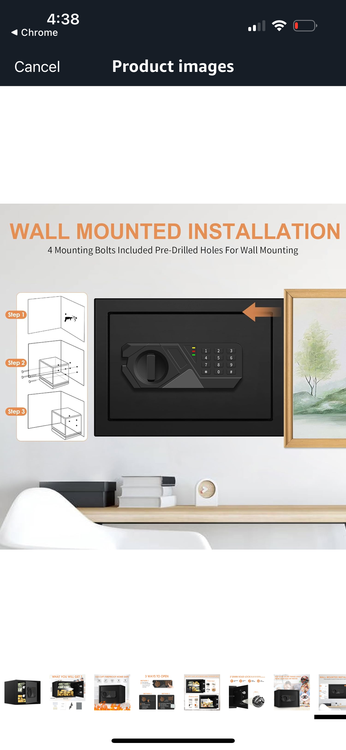 Homirxan 1.2 Cu Ft Electronic Safe with Alarm & Key Backup – 40 % Off Amazon Price!