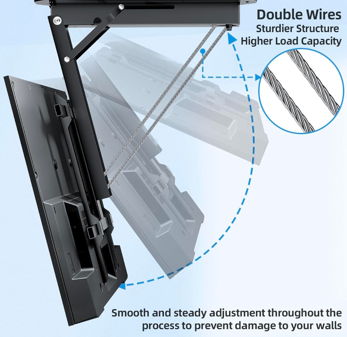 Motorized Ceiling TV Mount – Flip Down Electric Remote Mount (32”–71”)