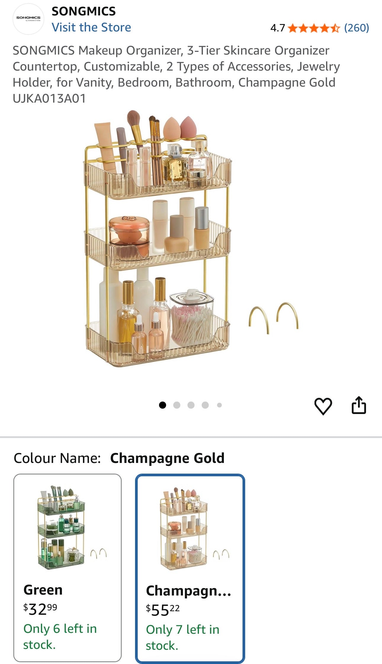 3-Tier Makeup & Skincare Organizer