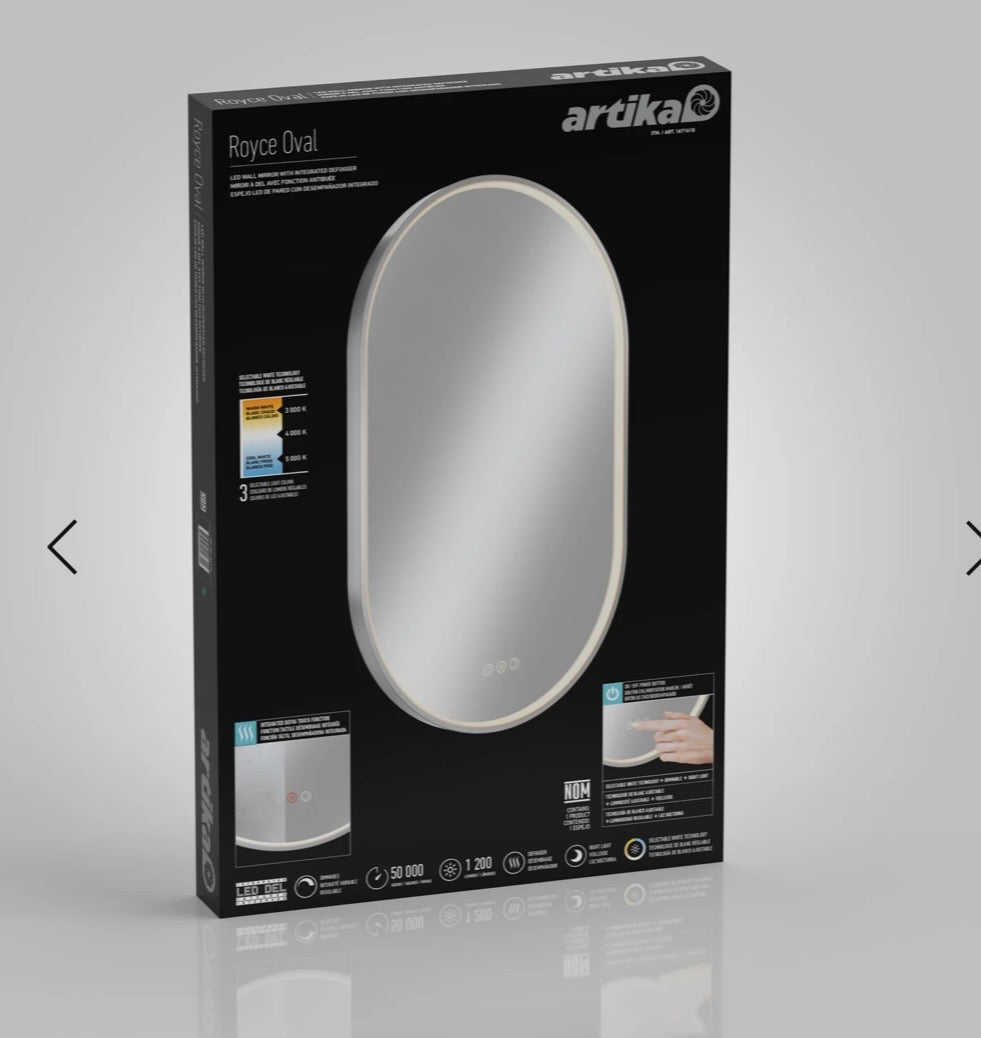 Modern LED Oval Bathroom Mirror