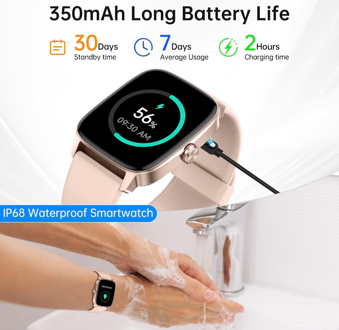 KIBFLE Bluetooth 5.3 Smart Watch with AI Voice & Fitness Tracking – Now Only $25