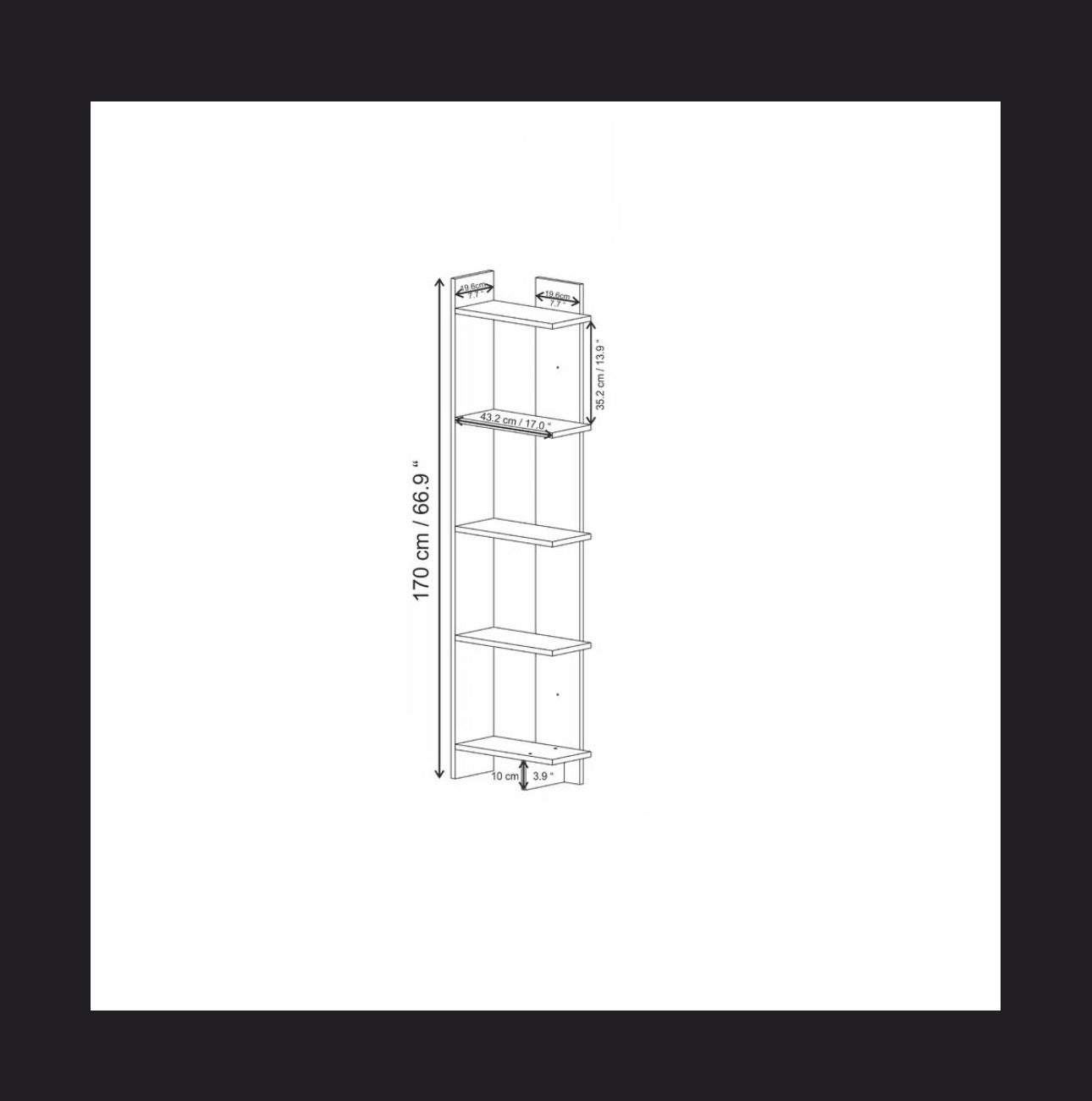 Modern 5-Tier Ladder Corner Bookcase
