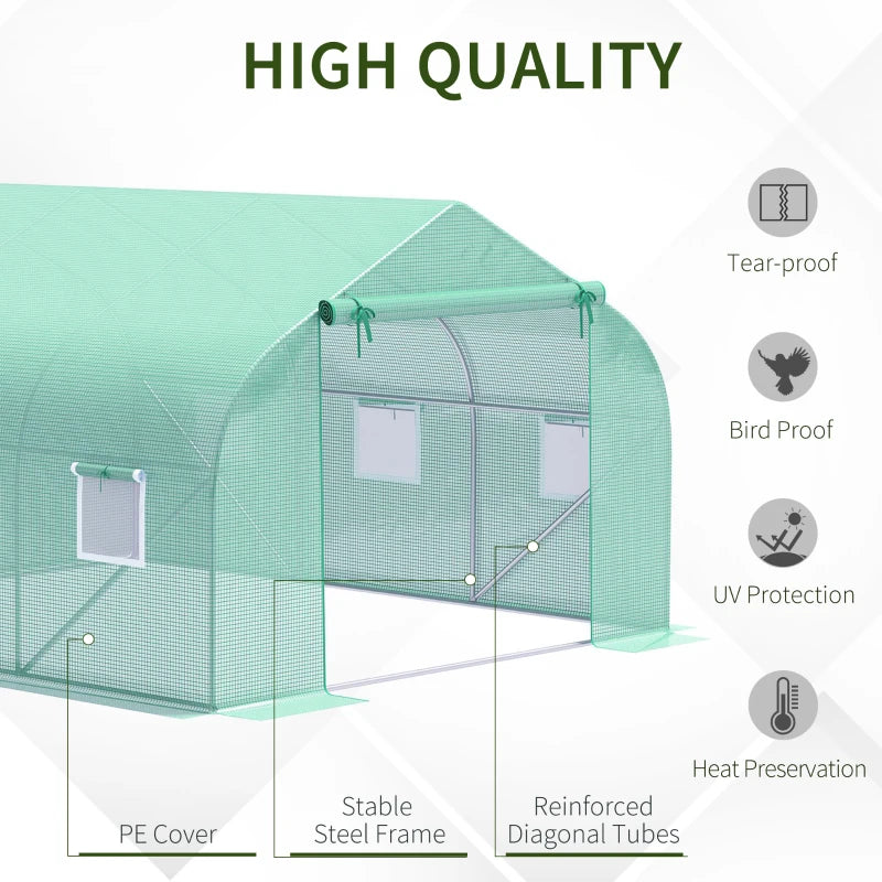 Outsunny Walk-In Tunnel Greenhouse