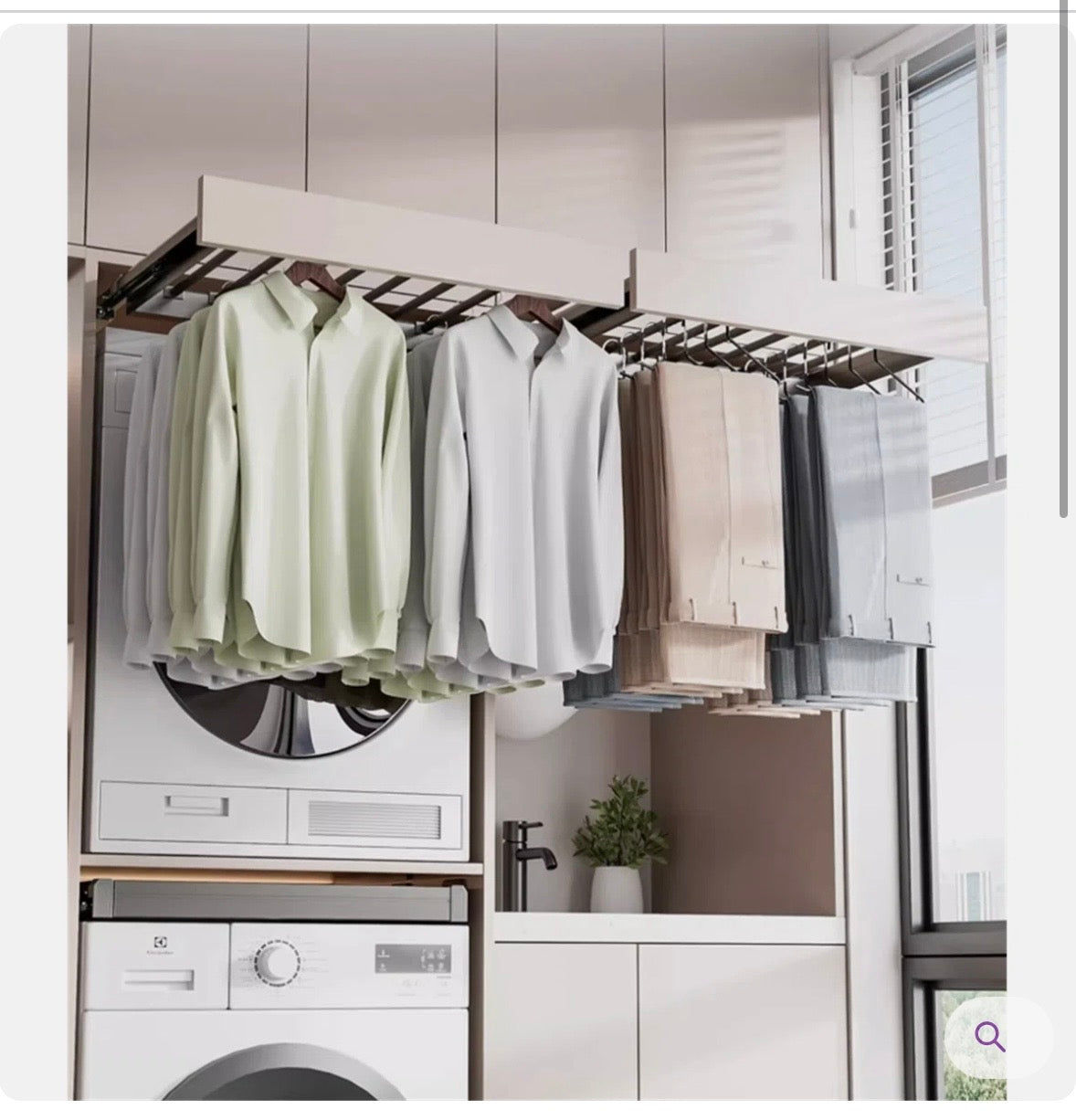 Retractable Aluminum Clothes Drying & Storage Rack