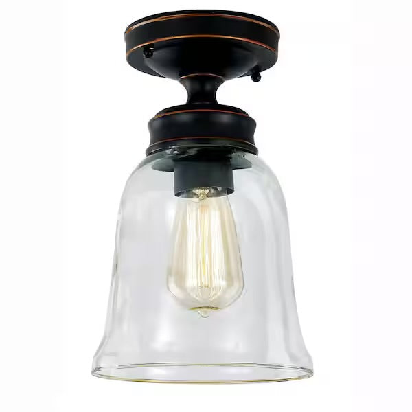 Hampton Bay Vintage Semi-Flush Mount Ceiling Light