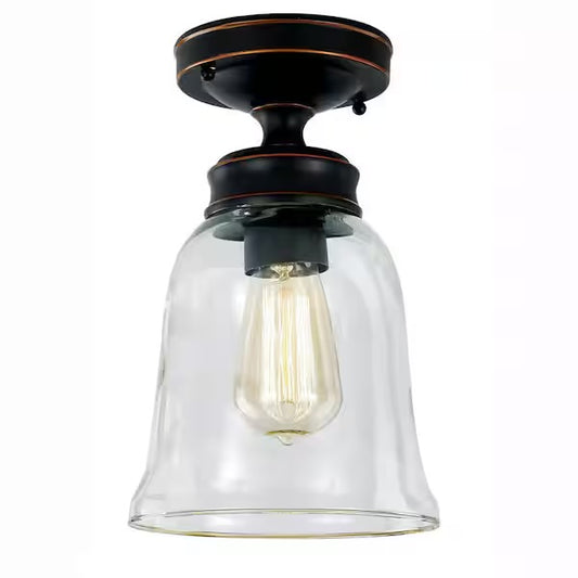 Hampton Bay Vintage Semi-Flush Mount Ceiling Light