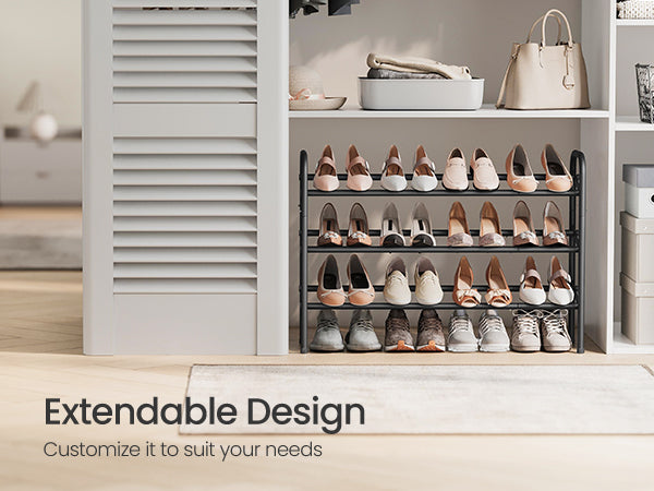 Expandable 3-Tier Shoe Rack