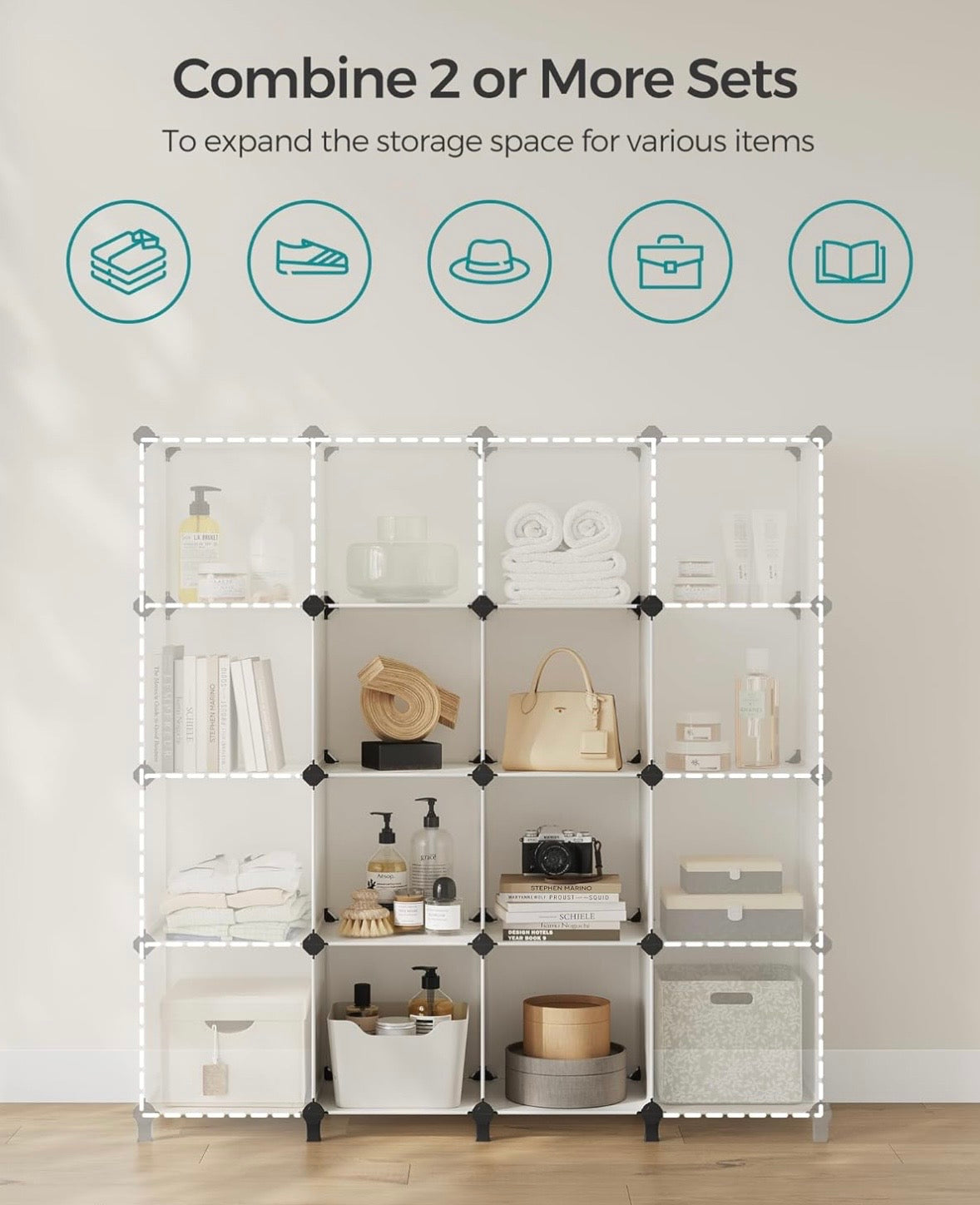 6-Cube Modular Storage Organizer