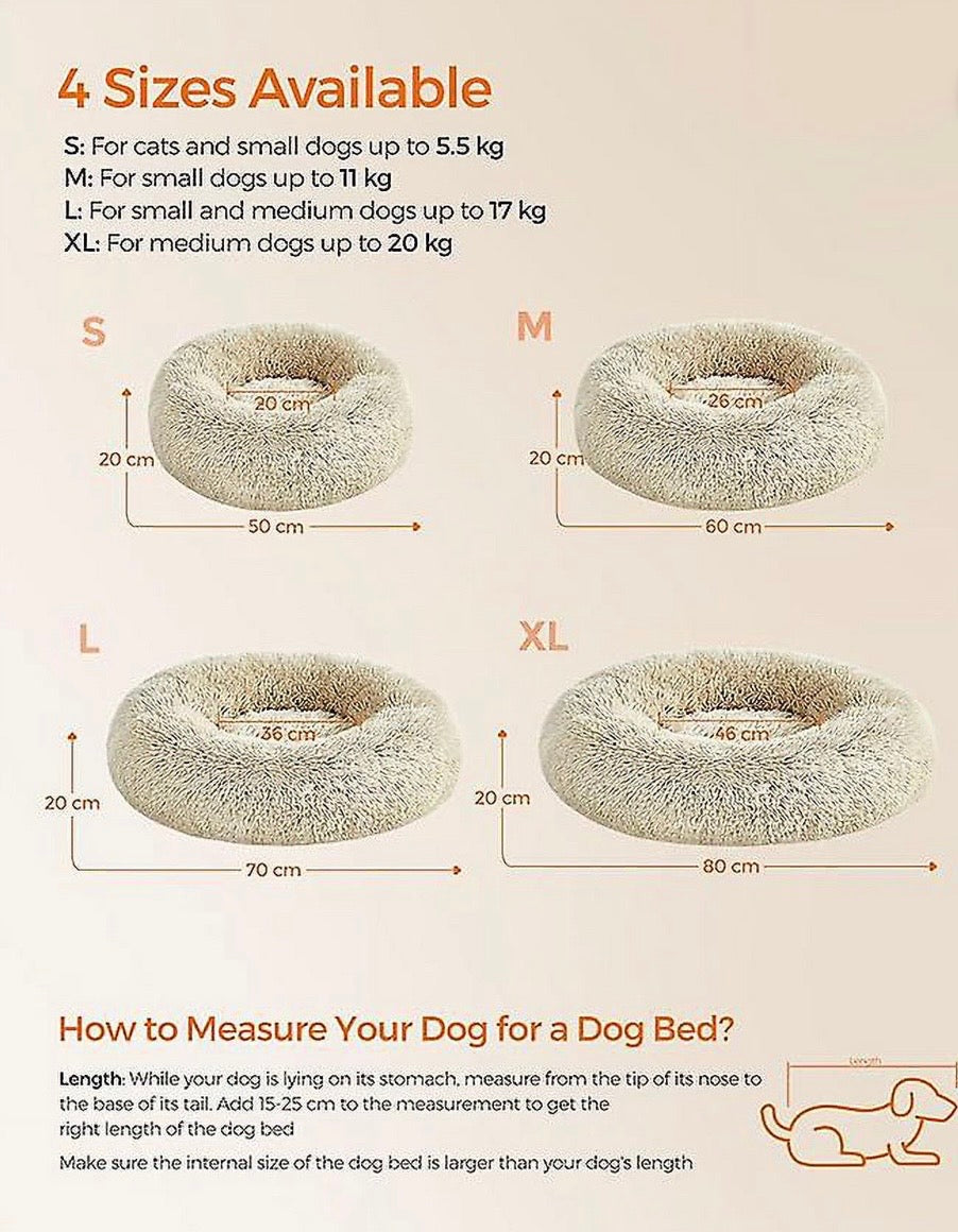 Fluffy Donut Dog Bed