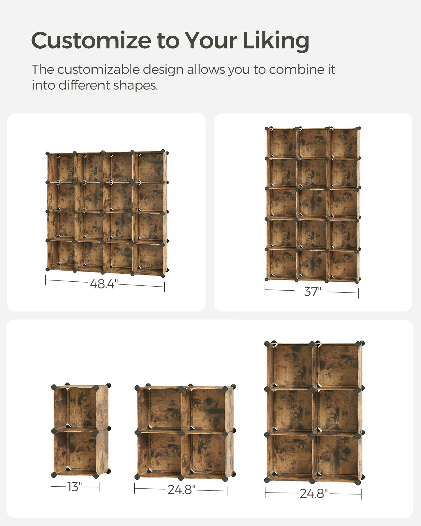 16-Cube Modular Storage Organizer