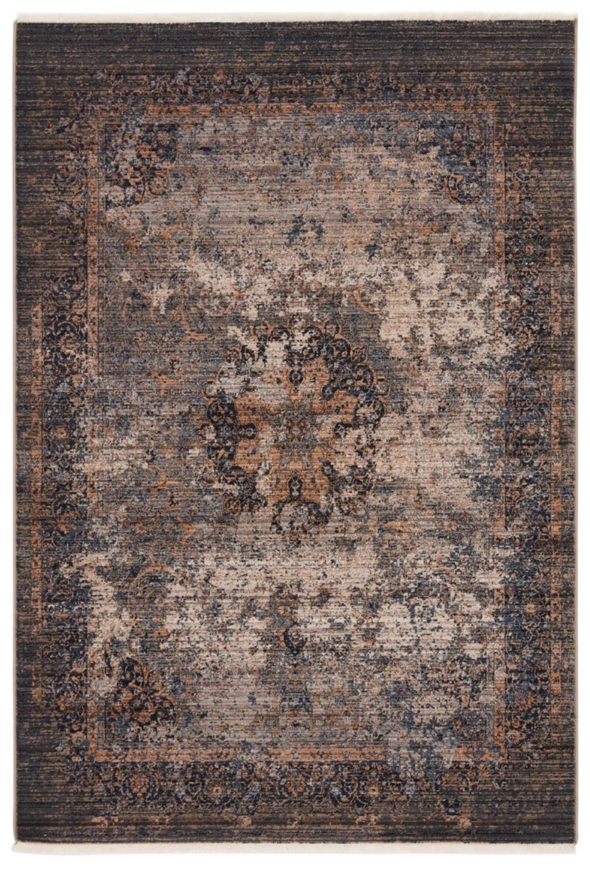 Zefira Collection “Enyo” Vintage Medallion Rug – 8’ x 10’2”