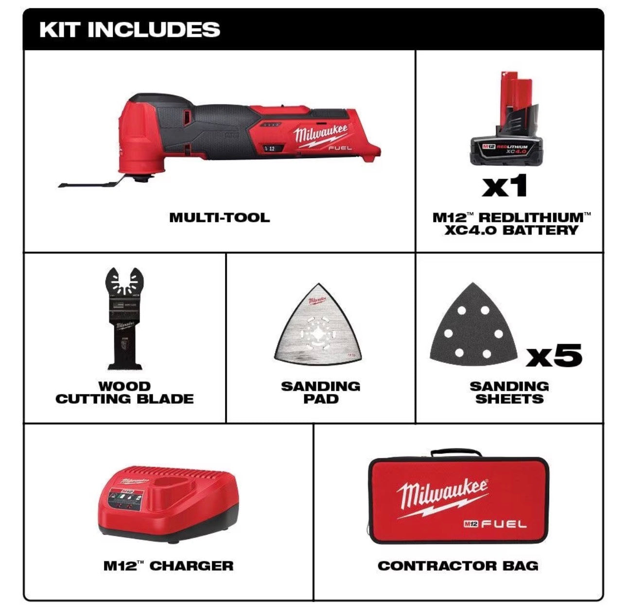 Milwaukee M12 FUEL Oscillating Multi-Tool Kit – 12V