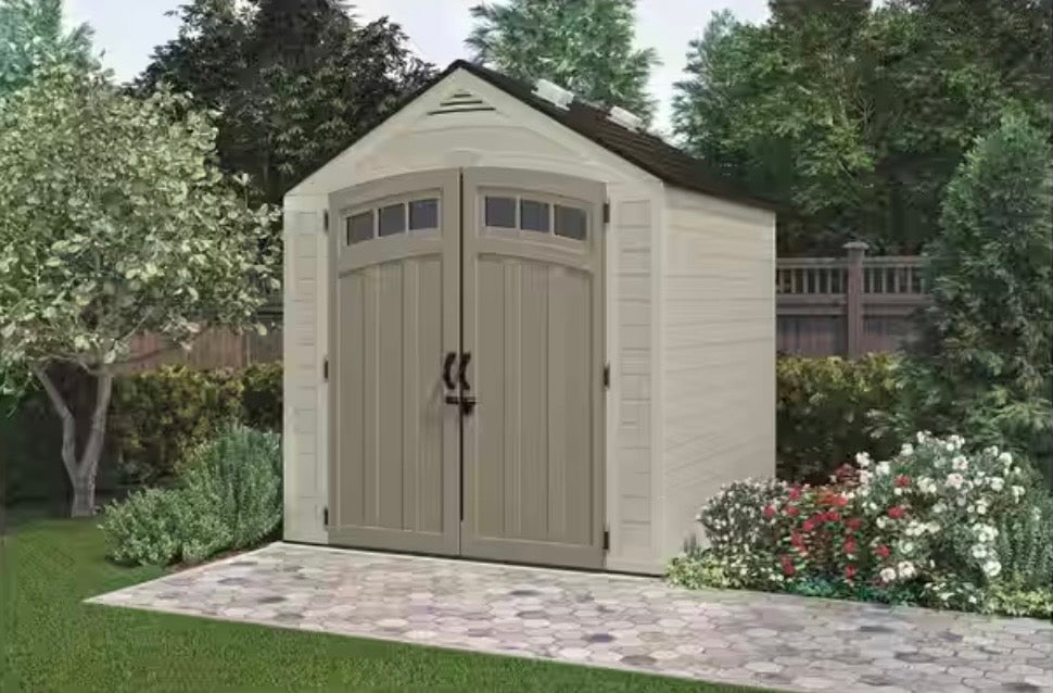 Suncast Vista® 7 ft. × 7 ft. Outdoor Resin Storage Shed