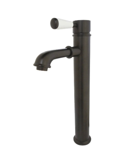 NEW – Kingston Brass Single Hole Bathroom Faucet – Porcelain Lever Handle