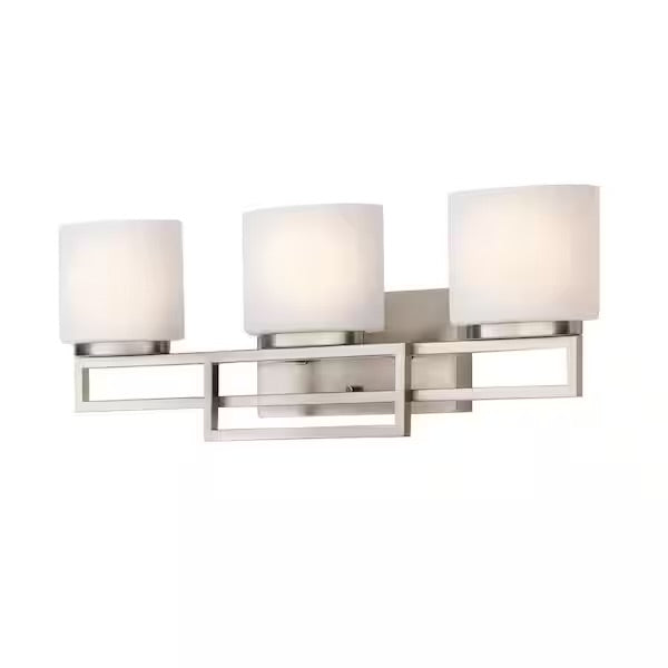 Hampton Bay 3-Light Brushed Nickel Vanity Light