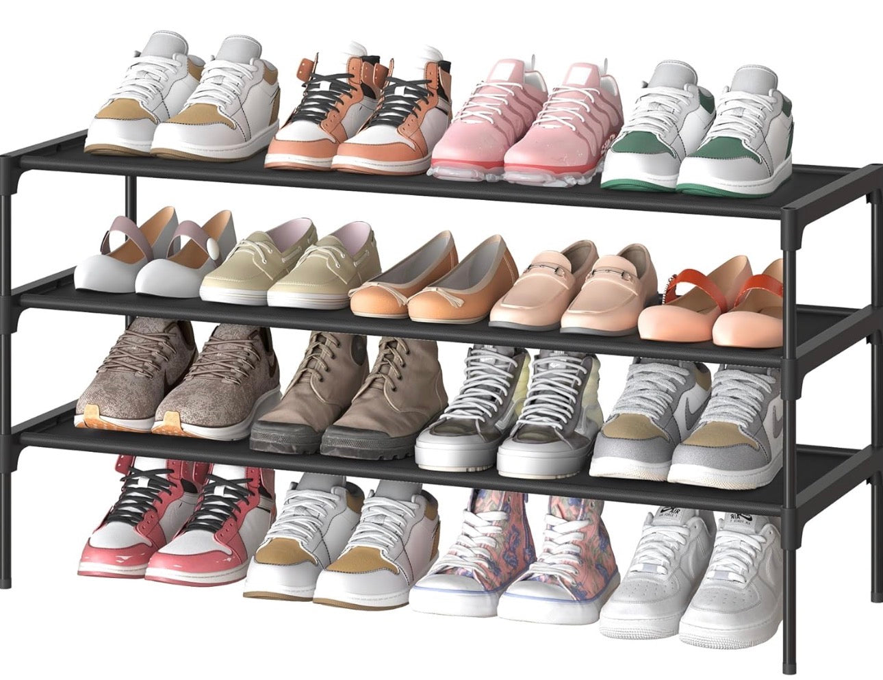 SONGMICS 3-Tier Shoe Rack Organizer