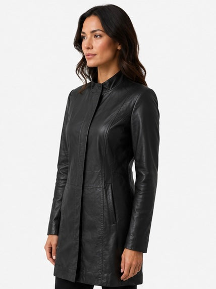Danier Women’s Long Leather Coat - Small