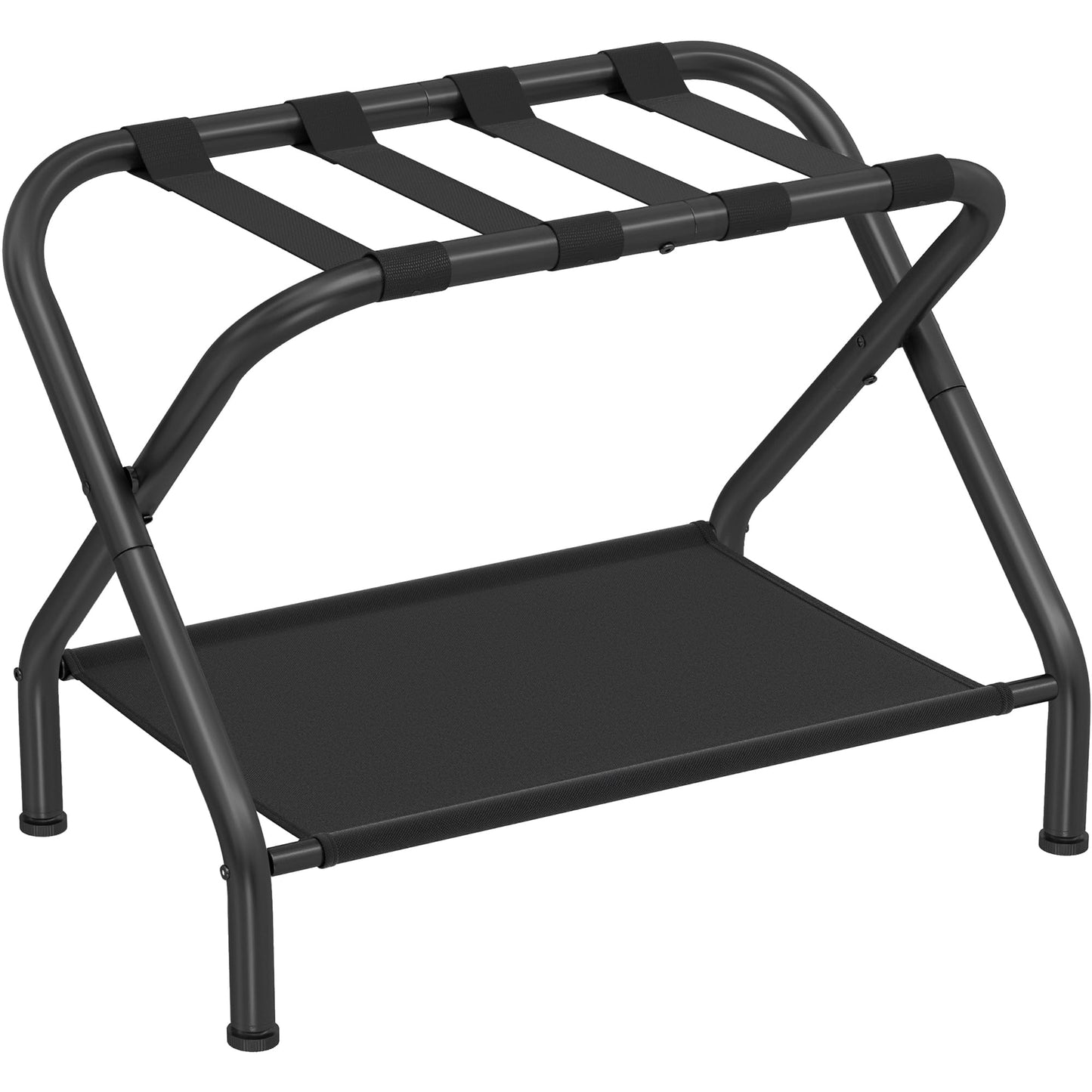 SONGMICS Foldable Luggage Rack with Shelf