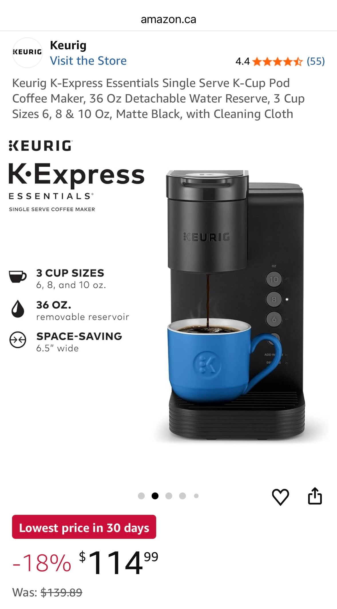 Keurig Single Serve Coffee Maker