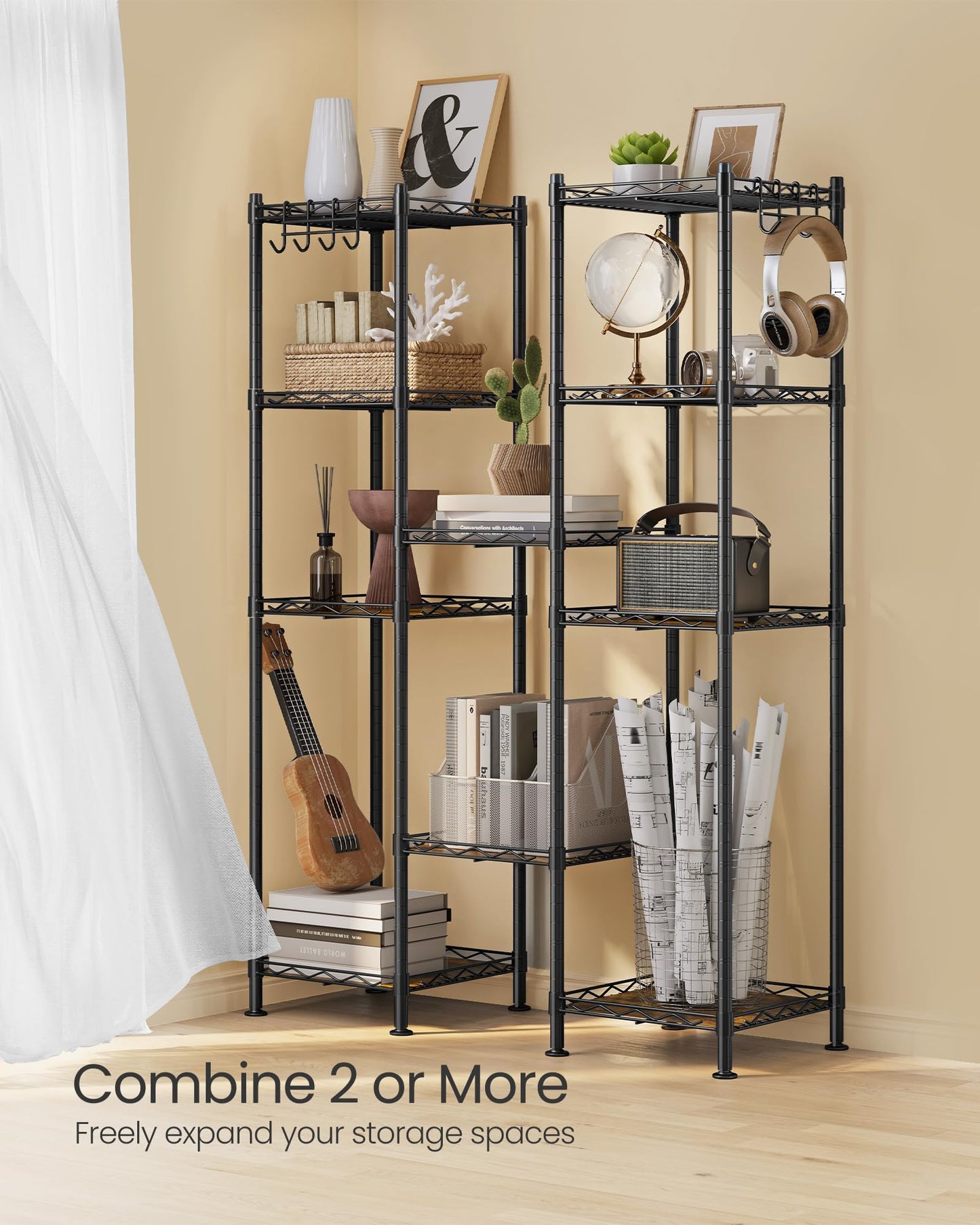 5-Tier Adjustable Metal Storage Shelf
