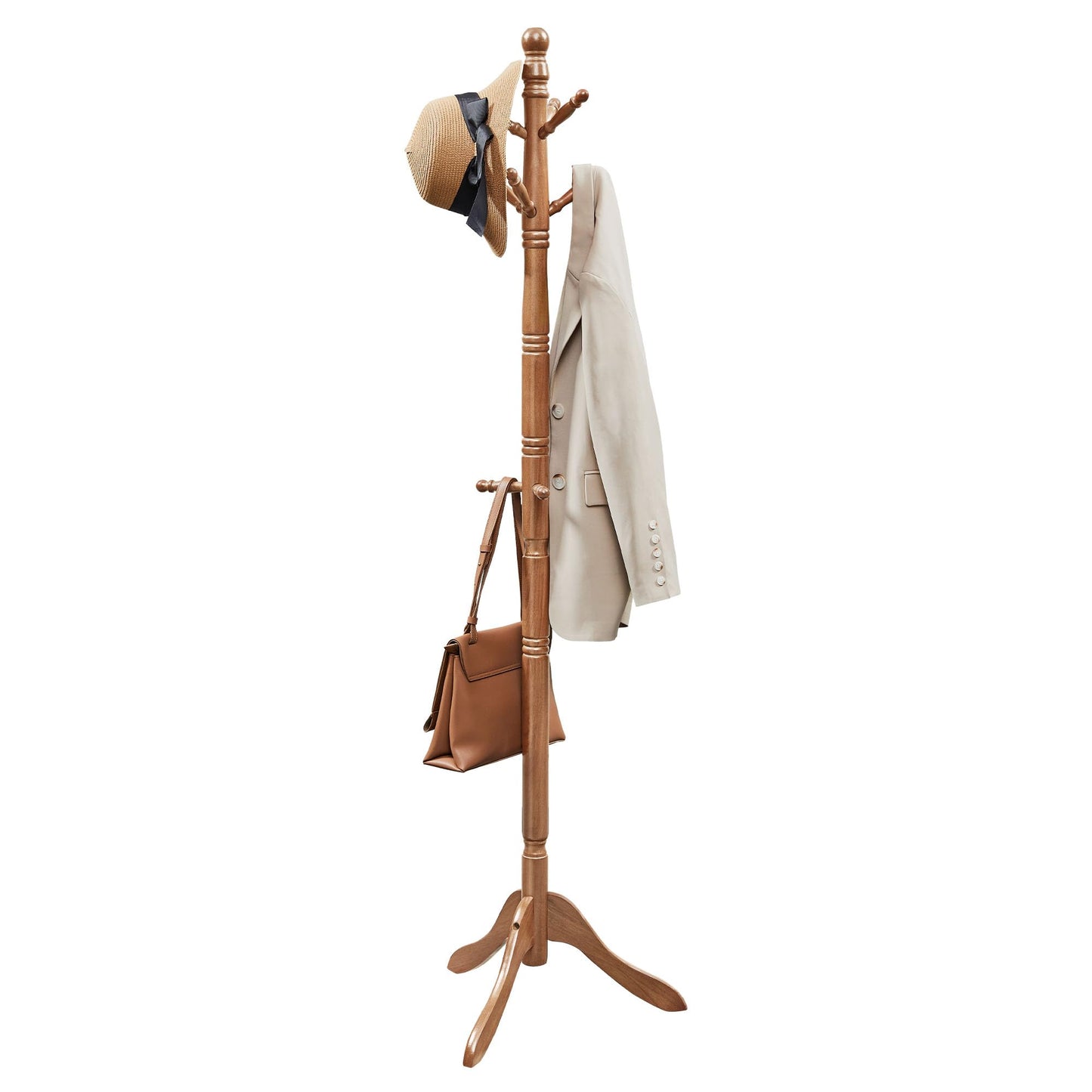 VASAGLE Solid Wood Freestanding Coat Rack