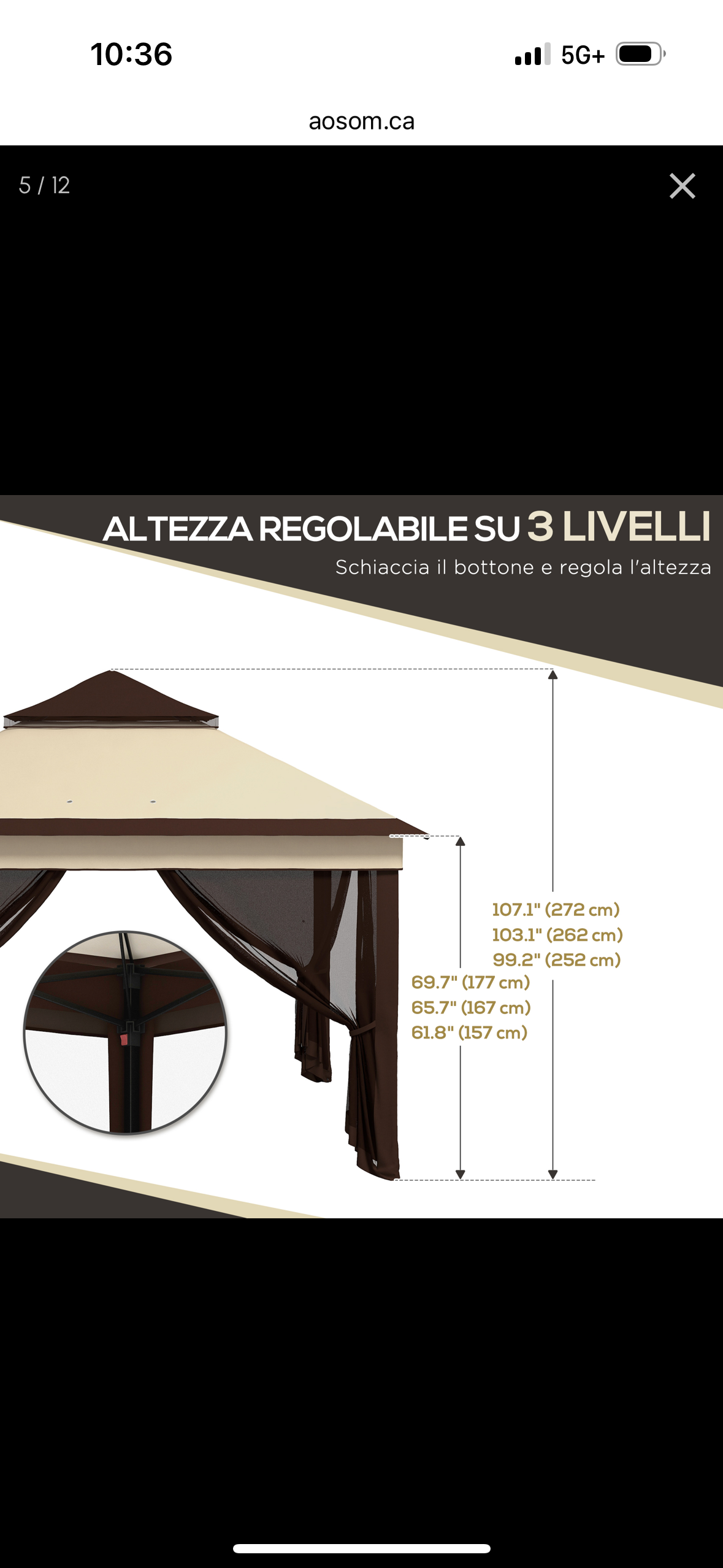 Outsunny 10×10 ft Pop-Up Gazebo Tent with Mesh Curtains — Adjustable Height, UV30+ Protection, and Carry Bag (Modern Grey)