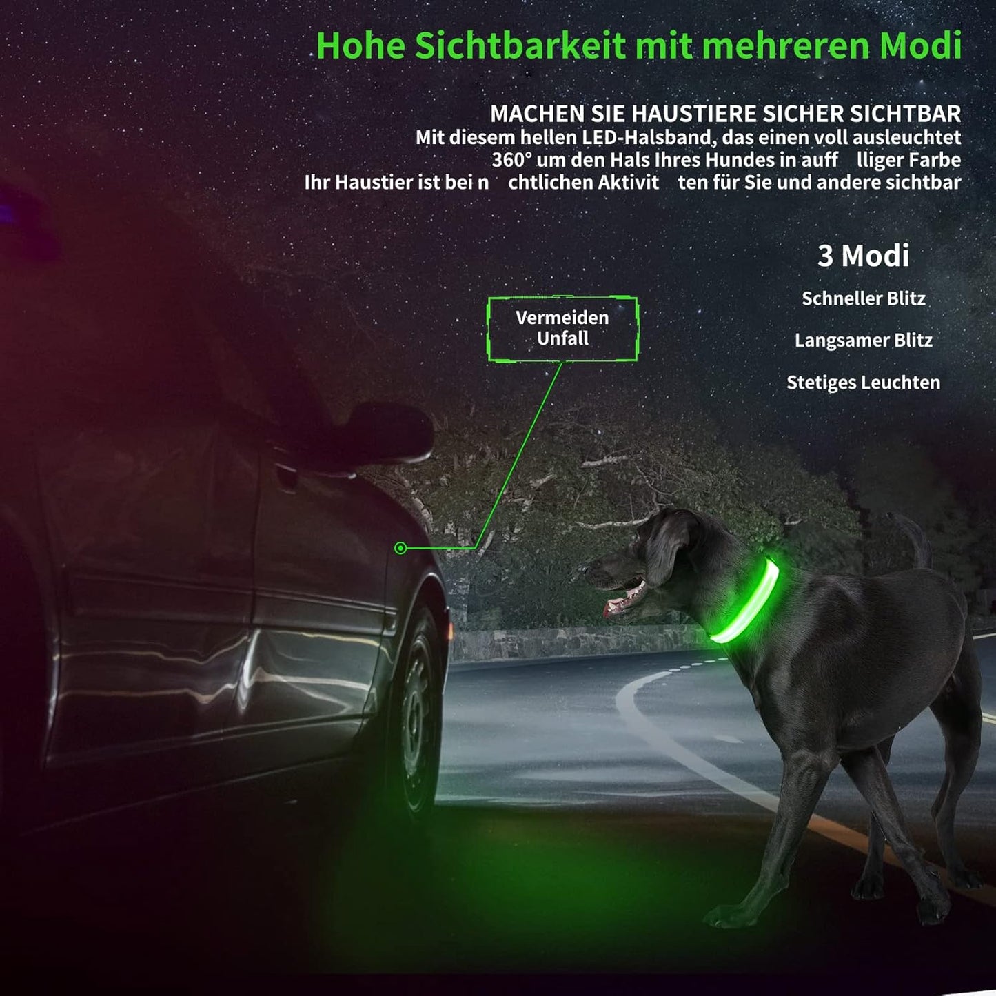 KOSKILL LED Light-Up Dog Collar