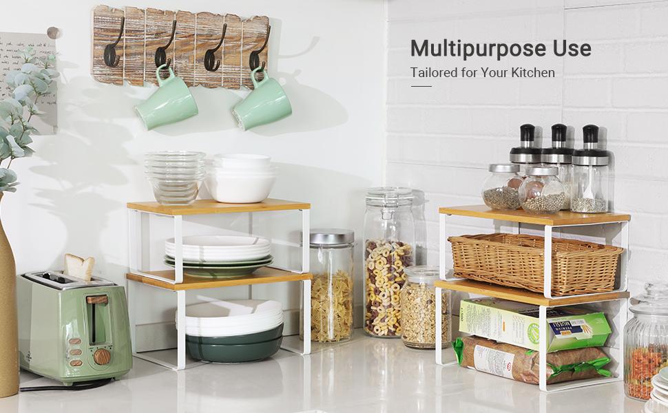 Expandable Kitchen Counter Organizer Shelves
